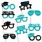 Big Dot of Happiness 2026 Teal Graduation Glasses - Paper Card Stock Party Photo Booth Props Kit - 10 Count